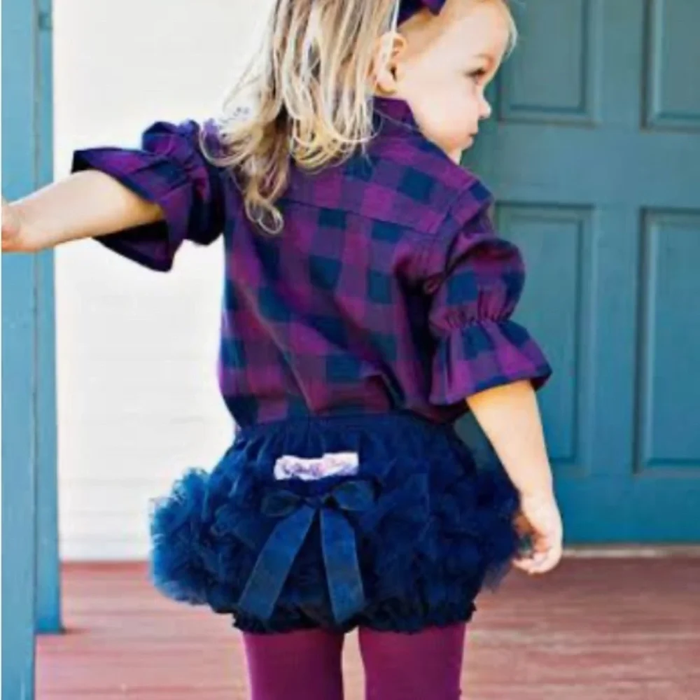 Ruffle Butts Midnight Blue Tulle Diaper Cover